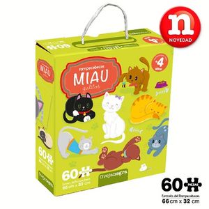 Juego Rompecabezas Infantil  - Miau - Gatitos (Romp. XL - 60 piezas) - Juguete