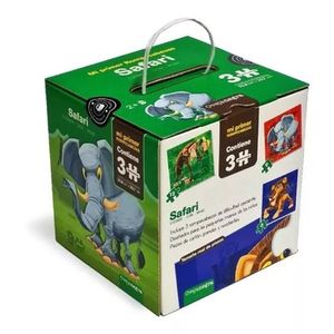 Juego Rompecabezas Infantil  Safari  (3 Romp. de dificultad creciente 6, 9, 12 piezas) - Juguete