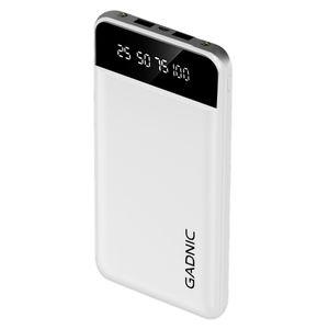 Cargador Portátil Blanco Gadnic K42 10000 mAh 2 puestos USB + Display