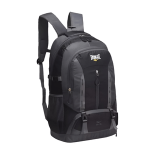 Mochila De Viaje Camping 45 + 5 Litros Everlast Con Ajuste Pectoral 13794 Negro con gris