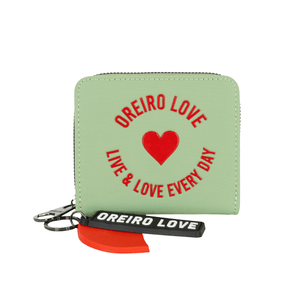 Billetera De Mujer Dama Oreiro Love Cuero Pu Con Llavero Compacta 27886