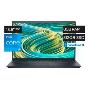 Notebook Dell Inspiron 3520 Intel Core i5 1235U, 8GB RAM, 512GB SSD, Pantalla 15.6" Full HD, Windows 11 Home, Black Carbon