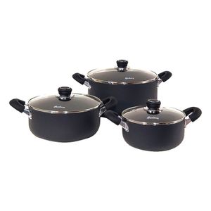 SET X3 CACEROLAS ANTIADHERENTE NÂº20 - 24 - 28 HUDSON