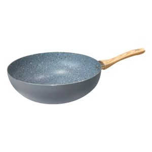 WOK ALUMINIO CERAMICA ANTIADHERENTE GRANITO HUDSON 28 CM
