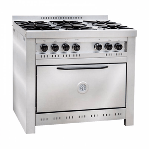 Cocina Industrial Corbelli Cf100 - Acero Inox 5 Hornallas Gas Natural O Envassado