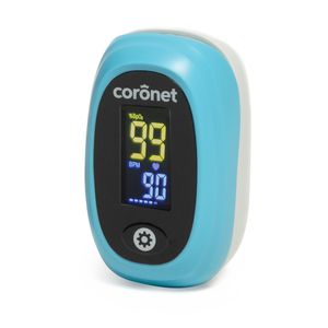 Oxímetro De Pulso Adulto Sin Curva Coronet Lcd Azul