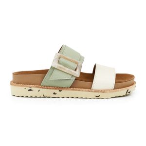 CHINELA LAUDER VERDE AGUA SANDALIA MUJER CUERO CASUAL