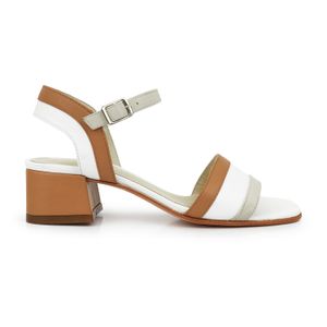 SANDALIA NATTA BLANCA ZAPATOS CUERO MUJER VESTIR