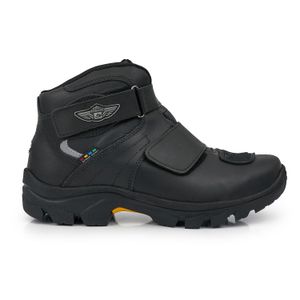BORCEGO TENCY NEGRO BOTA MOTO CUERO HOMBRE
