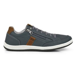 ZAPATILLA SAIFI AZUL CONFORT CUERO HOMBRE ZAPATO