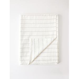 Mantel tusor rayas 3,00 x 1,35 m. Plateado