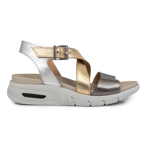 SANDALIA PADORA DORADO CONFORT MUJER CUERO CHINELA