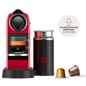 CAFETERA NESPRESSO CITIZ & MILK CHERRY - ROJA 1LT 19BAR AUTO APAGADO (C123-AR-CR-NE2)