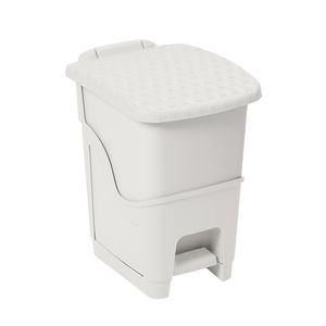 Cesto Tacho Basurero Rattan DEA HOME con Pedal 6l Blanco 26217/8