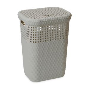Cesto para Ropa Dea Home Rattan Linen 60l Gris 26214/1