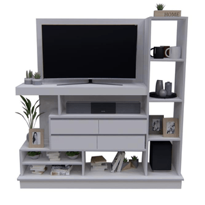 MODULAR TV 60 EMC CON 4 CAJONES BLANCO (MURAL-B)