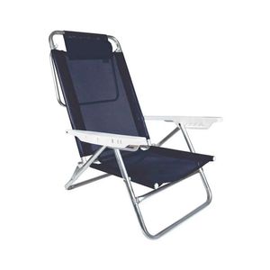 Reposera Mor Plegable Aluminio 6 Posiciones Sol Con Almohad 23042/5