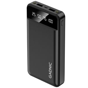 Cargador Portátil Negro Gadnic K43 20000 mAh 2 puestos USB + Display