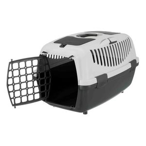 Jaula Transportadora Capri 2 Perros Gatos 37x34x55 Cm Gris