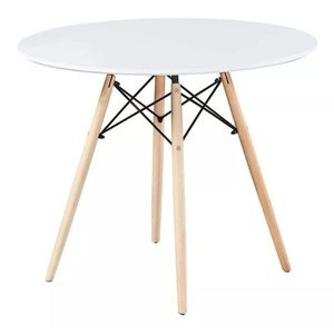 Mesa De Comedor Nórdica Eames Flia Hdc Group 80cm Diámetro