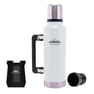 Kit de Termo Blanco 1.3L South Port con Mate Negro Acero Inoxidable
