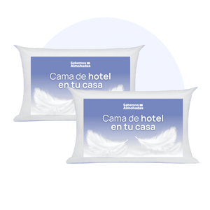 Combo Pack x2 Almohadas Vellón Simil Pluma 100% Algodon Confort Evolution Duvet Estelar