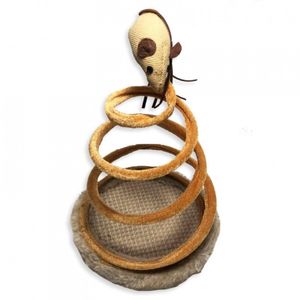 Juguete Interactivo Para Gatos Raton Resorte Espiral Cancat