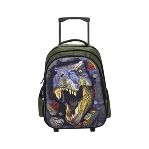 MOCHILA TRENDY ESCOLAR DE CARRITO MODELO DINOSAURIO REX