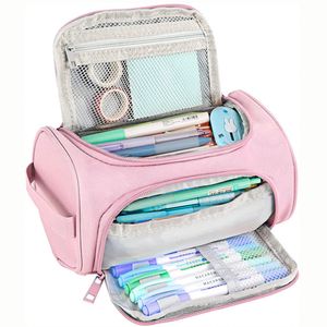 Cartuchera Escolar Rosa Gadnic con Gran Capacidad Multifuncional