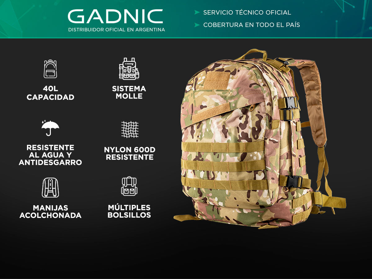 Gadnic Mochila Tipo Militar Mochila Táctica Camuflada Gadnic
