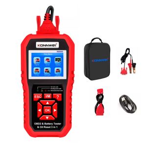 Escaner Automotriz Obd2 Y Analizador de Batería Konnwei KW880 Multimarca Función Battery Match