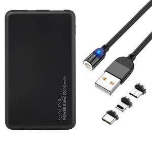 Kit Gadnic de Cargador Portátil BC-26 10000 Mah + Cable USB Magnético 3 en 1