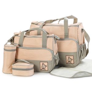Set de 5 Piezas de Bolsos Maternales + Cambiador Verde Gadnic MR131X Para Bebés Impermeable