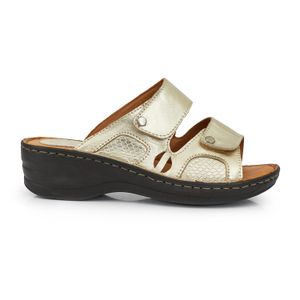 CHINELA ROPER PLATINO SANDALIA CUERO MUJER CONFORT