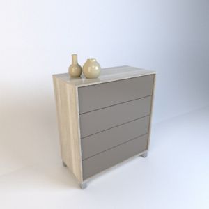 Chiffonier 4 Cajones Tables Cod: 6055 Nevado-Gris