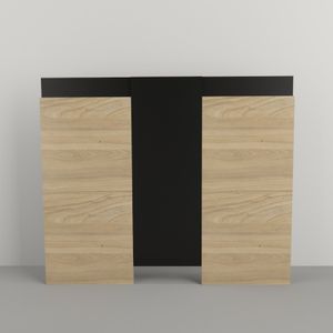 Respaldo De Sommier Juvenil Tables COD: 6429 1.18 Mts Olmo Finlandes y Negro
