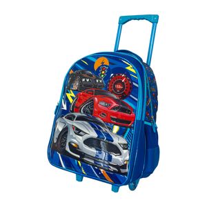 Mochila Carrito Nene Niño Escolar Reforzada Autos QD6