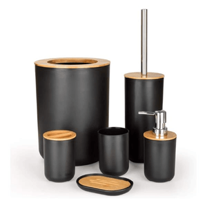 Set Accesorios de Baño 6 Piezas Diseño en Bambú Elegante Waggs