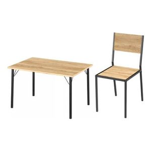 Mesa Melamina Con 4 Sillas Delos Neo Con Patas De Caño