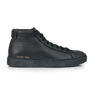 ZAPATILLA ROMAN NEGRA BOTITA CUERO HOMBRE CASUAL