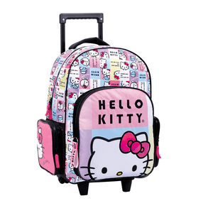 Mochila Escolar Con Carro Hello Kitty 17 Pulgadas 11802 Wabro