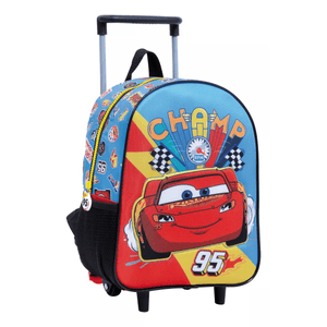 Mochila Cars Con Carro Jardin 12puL 30cm Rayo Mcqueen 81313 Wabro