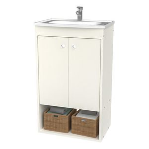 Vanitory Con Bacha De Pie Delos Modelo Zen 2 Puertas Estante