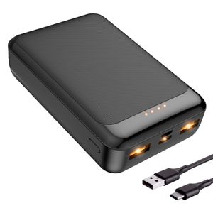 Power Bank Negro Gadnic 15000mah Cargador Portatil Type C Usb