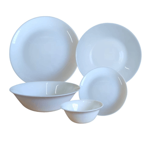 Vajilla 25 Pzas Playo Hondo Postre Bowls P/6 Vidrio Templado