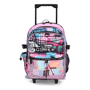 CHIMOLA MOCHILA CARRO HOLO 17" ART LIFE PINK TR88