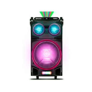 Parlante Portátil Novik "Titán" Bafle 10 Pulgadas Con Bluetooth Y Luces Led Usb Sd Karaoke Consola Dj