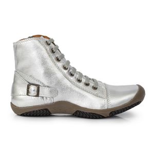 BORCEGO CALIN PLATA BOTA MUJER CUERO URBANA