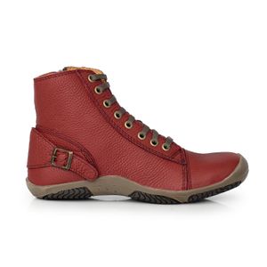 BORCEGO CALIN ROJO BOTA MUJER CUERO URBANA