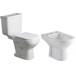 Inodoro Largo Deposito Tapa Asiento Bidet Bari Ferrum